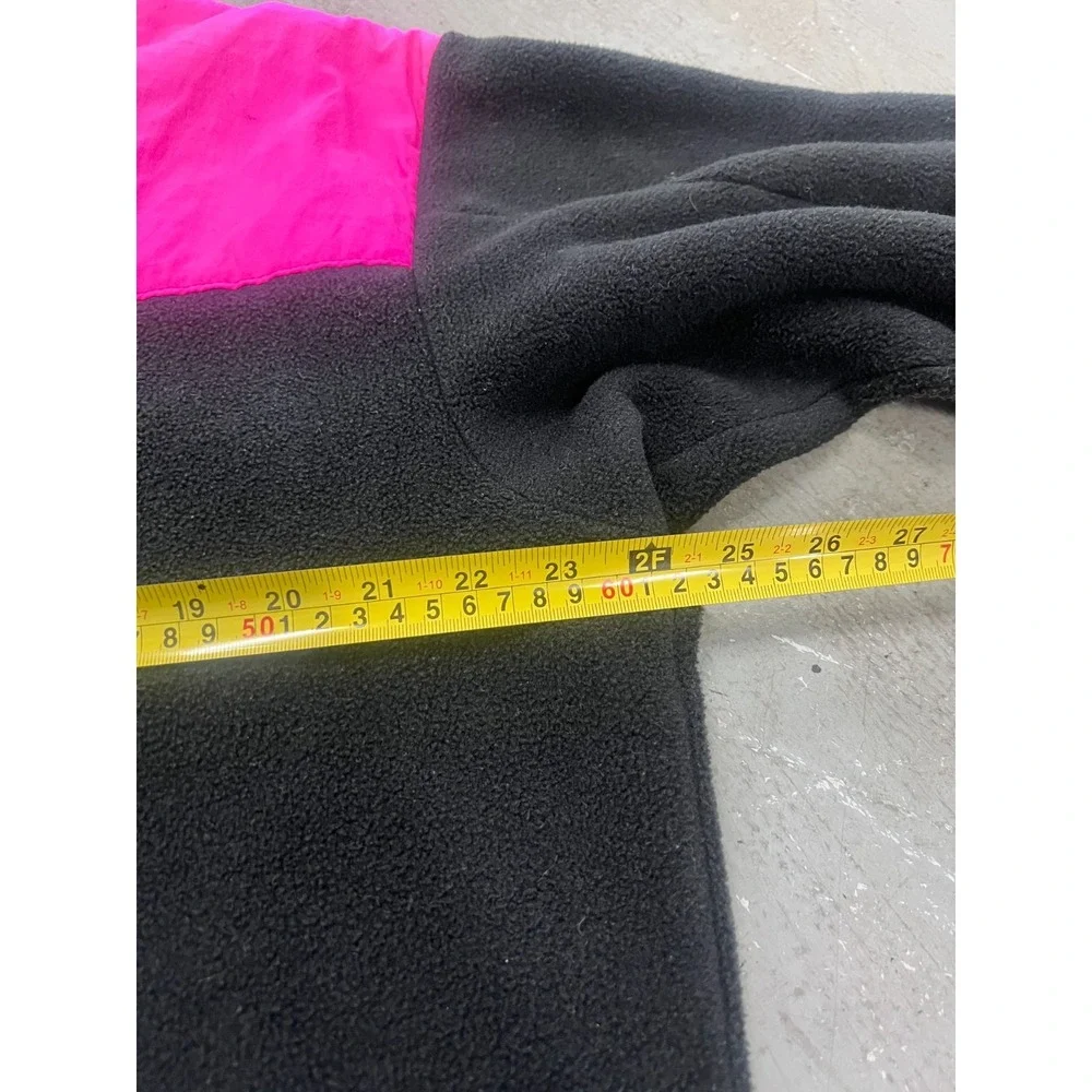 The North Face Jacket Mens Medium Pink Black Colorblock Fleece 1/2 Zip Gorpcore